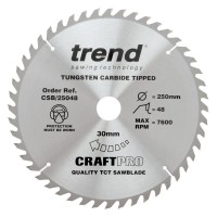 Trend CSB/25048 Craft Saw Blade 250mm X 48t X 30mm £38.34